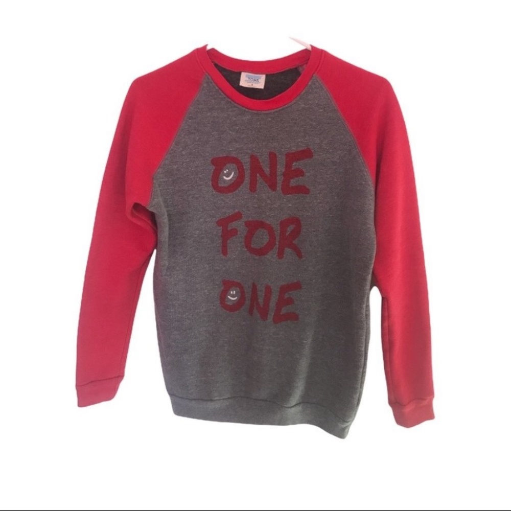 💋4/20 2006 Toms one for one boyfriend baseball sweatshirt